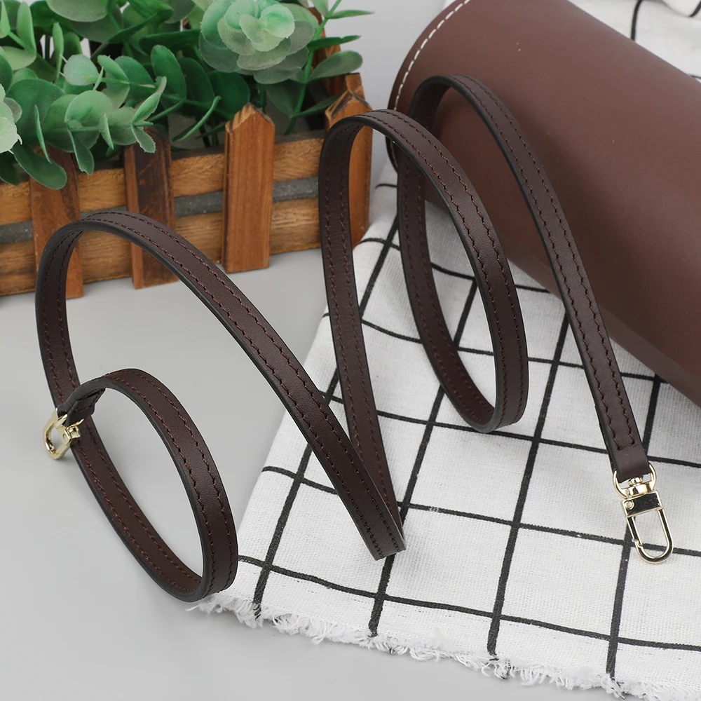 Cow Hide Leather Shoulder Bag Strap 120CM Long Coffee Color Crossbody Strap Women Handbag Bag Belt Accessories