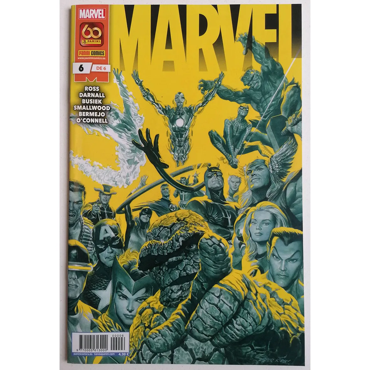 MARVEL No. 6 of 6, ED. PANINI, year 2021, author ALEX ROSS, comic BOOK Spanish, TEBEO, MARVELS