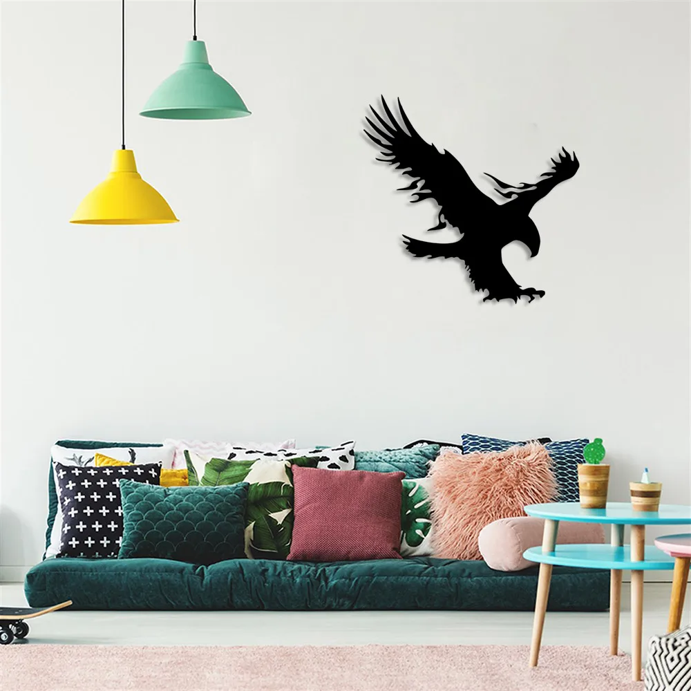 Eagle Bird With Claws To The Floor Wall Room Home Accessory Wooden Table 50x48cm