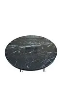 Home Black Marble Pattern Metal Flip Side Coffee Table Walnut Color Metal Legs Sofa Divan Seat As Coffee Tables image 2