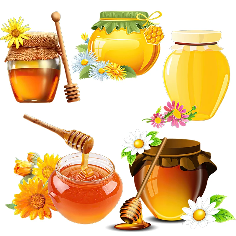 Three Ratels CHT27 Sweet honey jar leisurely pastoral style self pasting kitchen refrigerator decoration