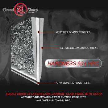 雷射大馬士革廚房刀 切肉刀 水果麵包刀 燒烤剔骨刀 切雞刀 便捷剪刀 廚房刀具 10 最佳銷售 刀坯 - №7