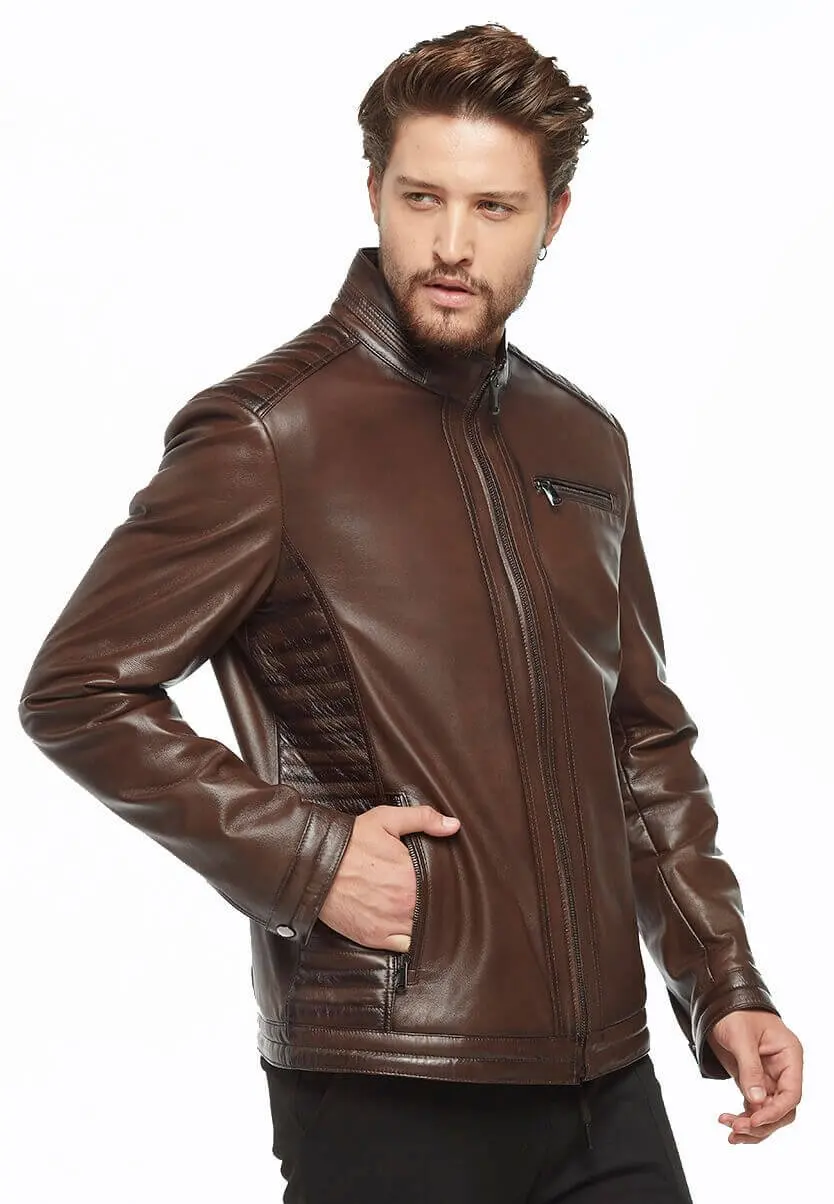 Ôm Vừa İreko Tranh Áo Khoác Da Ban Đầu Da Cừu Thu Đông 2022 Biker Slim Size Lớn VintageTürkiye