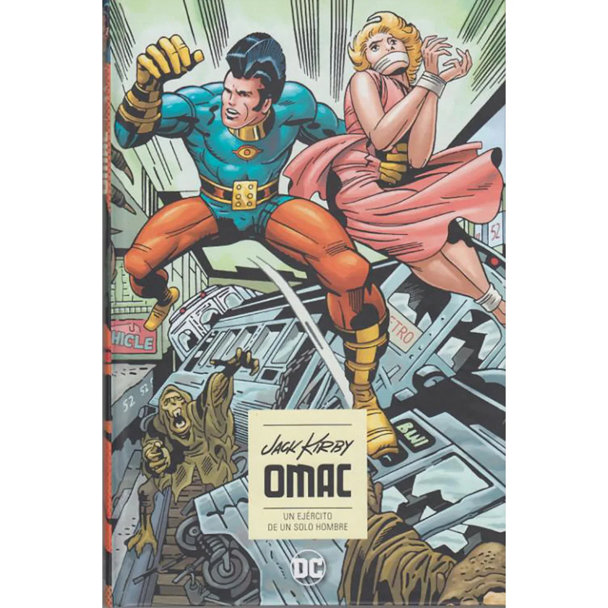 DC COMICS, O.M.A.C. One-man army, ED. ECC, author JACK KIRBY , COMIC BOOK in Spanish, TEBEO, graphic novel, DC ICONS collection