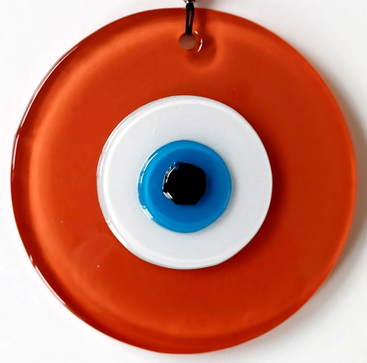 Evil Eye Beads Handmade 12 Centimeter Brown Wall Ornament