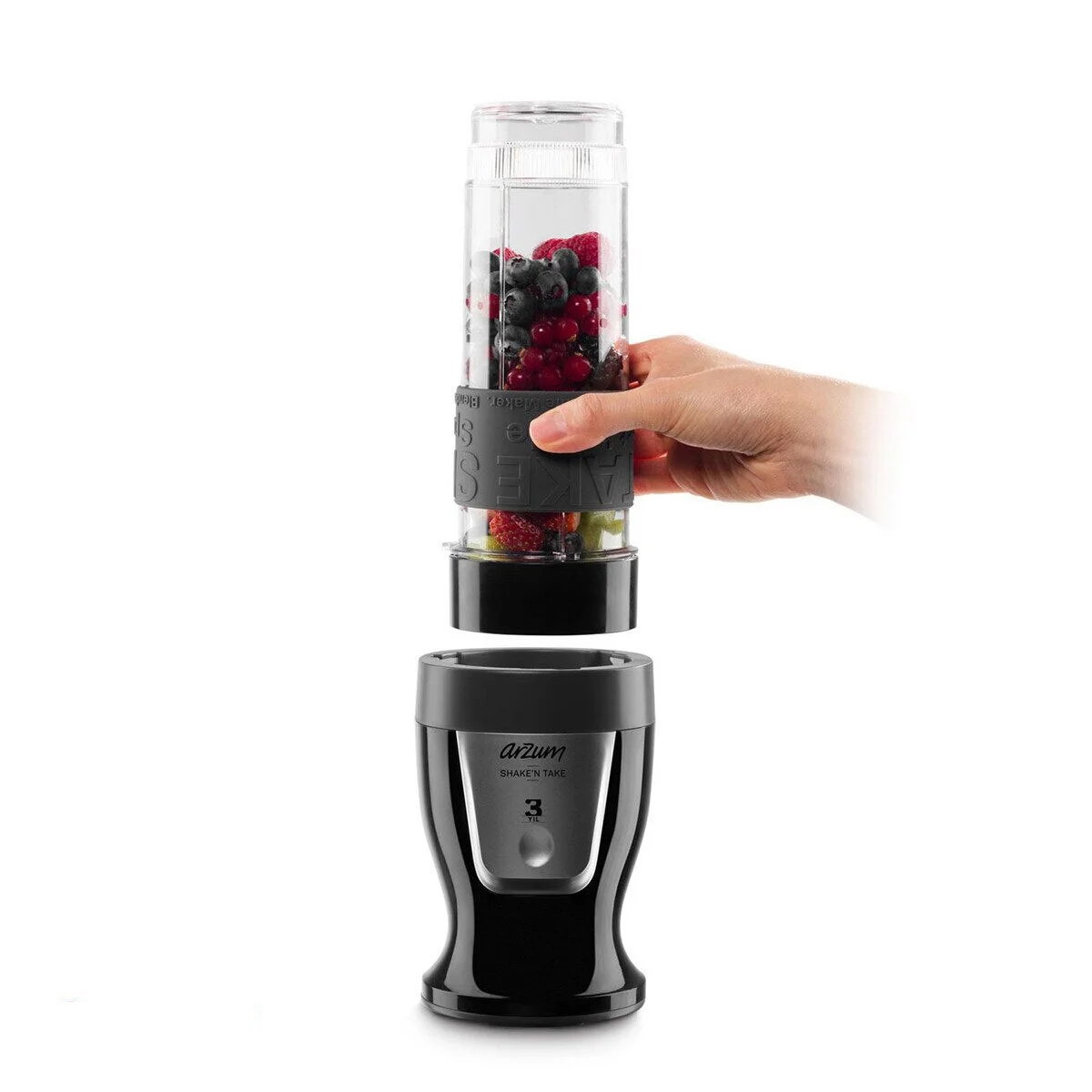 Arzum Blender Take Personal Blender Mixer Juicer Fruit Food Processor Smoothies BPA Free Portable Bottle Stainless Steel Blades
