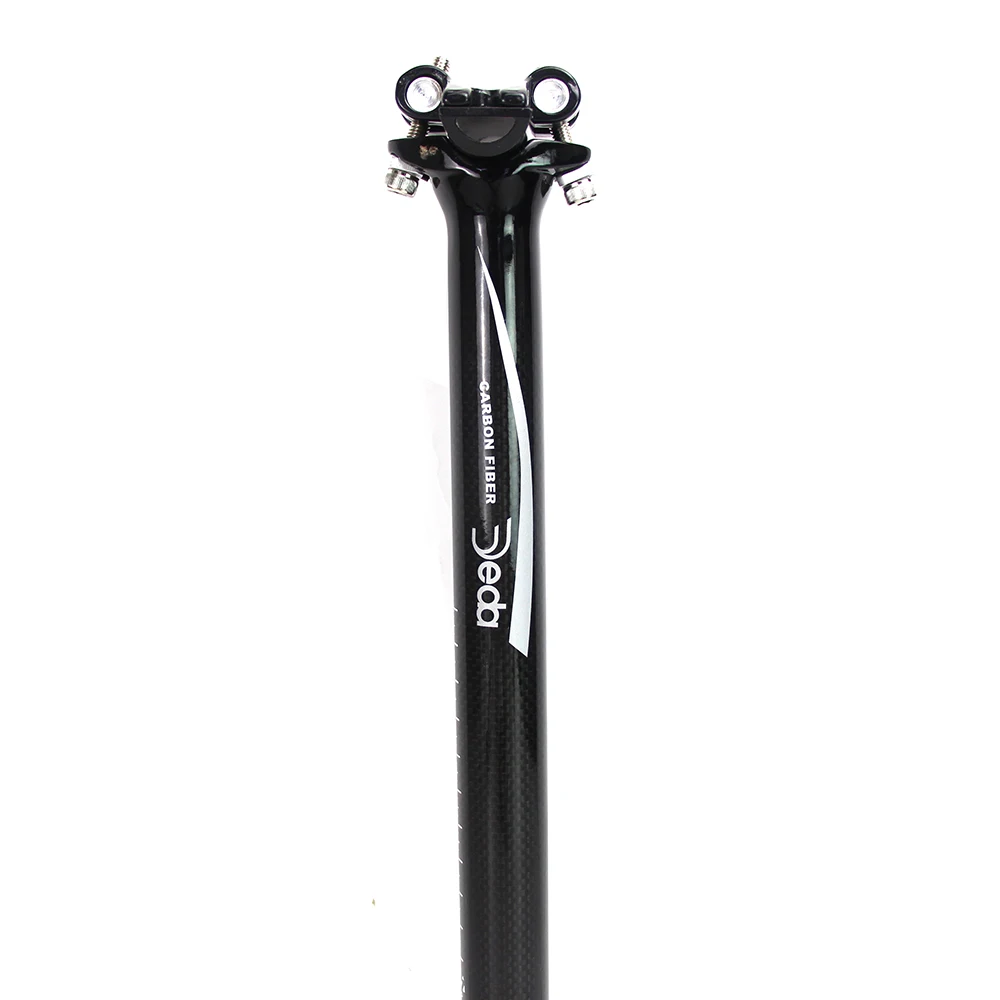 DEDA-Full Carbon Fiber Seatpost, 3K Glossy Bike Seat Post, Mountain and Road Bike, 27.2mm, 30.8mm, 31.6mm, 350mm, 400mm