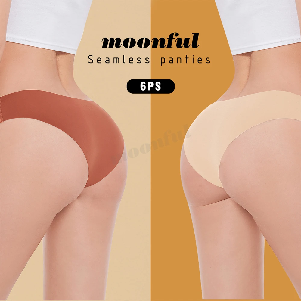 6 Pcs/Set Seamless Panties for Women Ice Silk Women's Panties Breathable Brief Sexy Low Waist Female Underwear Girl Underpant