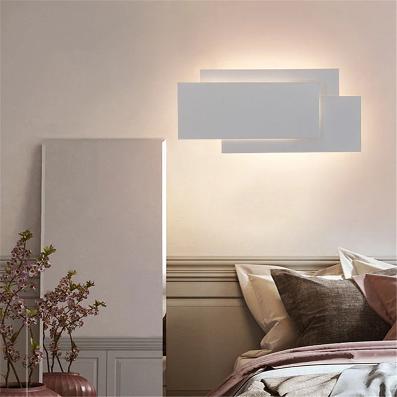 

Three-Layer Stacked LED Wall Lamp Modern Bedside Lighting Creative Retangle LED Wall Lights for Living Room Hall Corridor Sconce