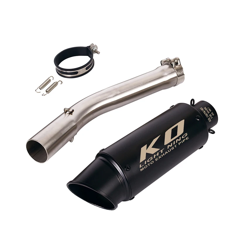 Motorcycle Exhaust Muffler With DB Killer Tip Middle Connect Link Pipe for YAMAHA YZF R6 1998-2005