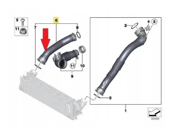 13717597591 Turbo Hose For Bmw 1.25 i - 220i - 228i - 228ix 320 i - 328 i - 328 ix 420 i - 428 i - 428 ix X3 2.0 i-2.8 i-2.8 ix