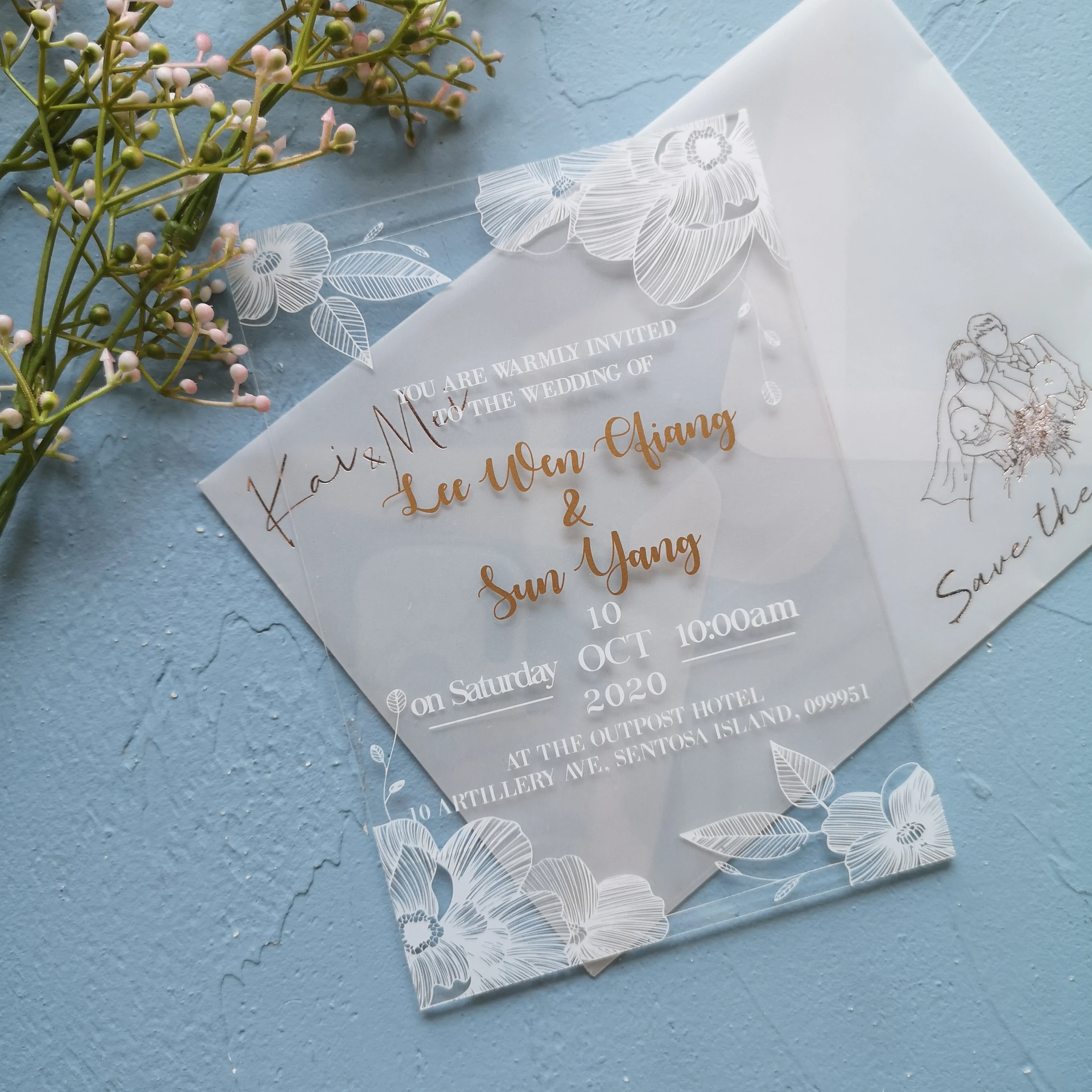 Custom Acrylic Wedding Invitation Transparent Invitations Personalized Wedding Invitation Acrylic Clear Baptism Cards