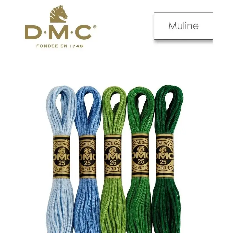 DMC Mouline 8m Embroidery Floss Thread Six Stranded Cotton Cross Stitch Yarn String Craft Sewing Crochet Knitting Skein Muline