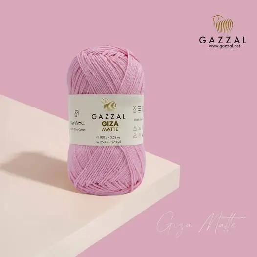 Giza Cotton Knitted Yarn - 32 Color Options - 250 Meters (100gr) - Gazzal Matte - Cardigan - Sweater - Blouse - Vests - Home Textile - Beret -