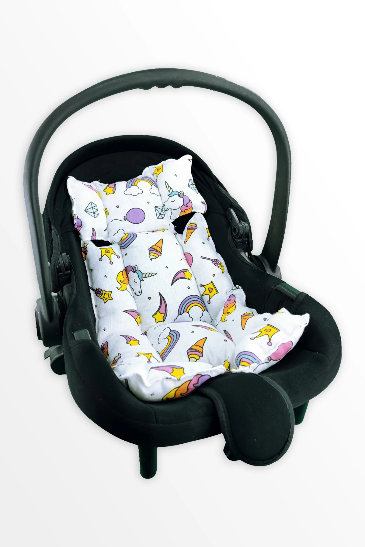 24 Different Colors & Patterns Organic Cotton Muslin Pushchair Cushion 100% Cotton Baby Newborn Quality Made in Turkey