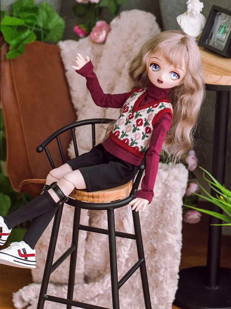 Floral Vest Outfits for BJD 1/6 1/4 ,1/3 Doll Clothes Customized CWB245