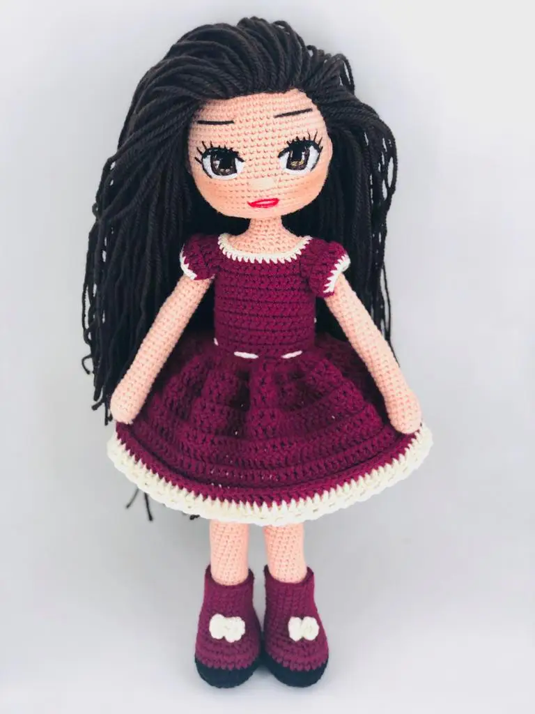 

Clothes Doll Vintage Amigurumi Organic Knitting Toy Baby Girl Special Series