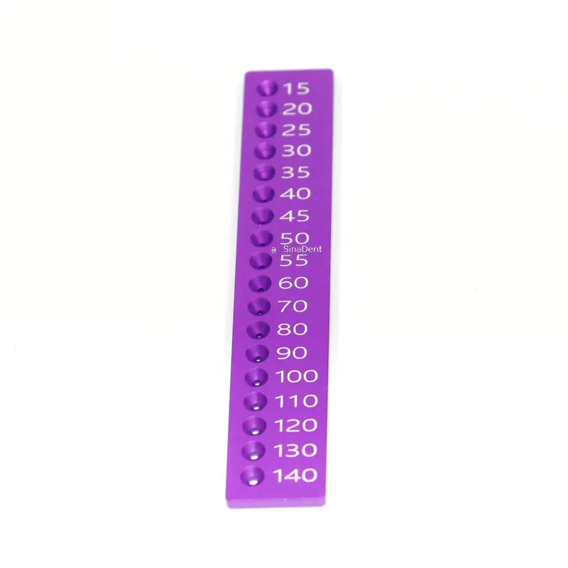 1Pcs Dental Measuring Ruler Full Aluminum Endo Ruler Gauge for Gutta Percha Poins Dental Calibrating Ruler Calibration