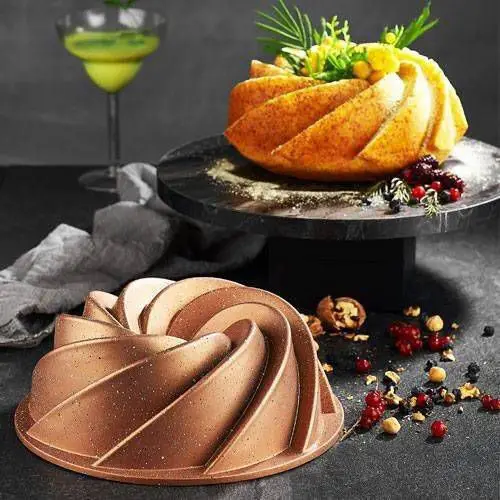 Nehir Nilüfer 26 cm Casting Cake Mold Rosegold  FREE SHİPPİNG