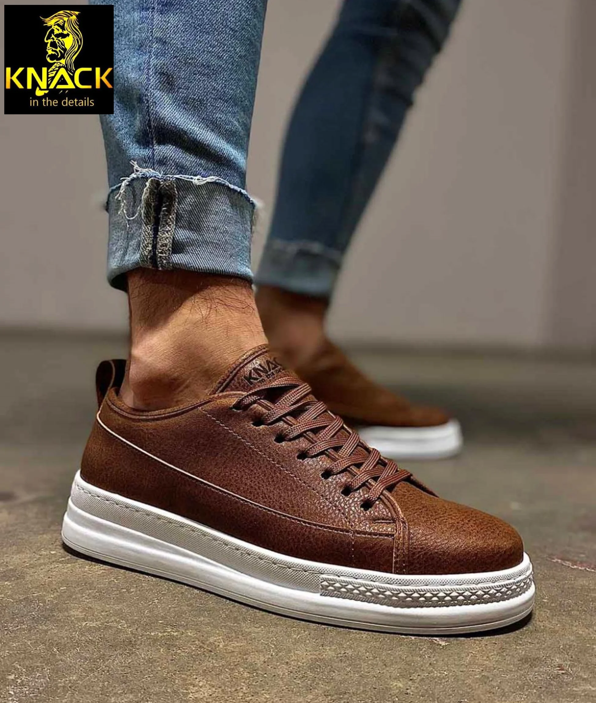 

Knack Seasonal Suede Leather Men's Sneakers Casual Comfortable Lightweight Man Sneakers White Men's Shoes Good Quality Big Size