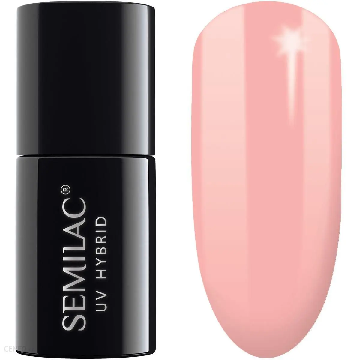 Semilac Peach Milk 055 semi-permanent coverage, UV hybrid nail polish texture Gel