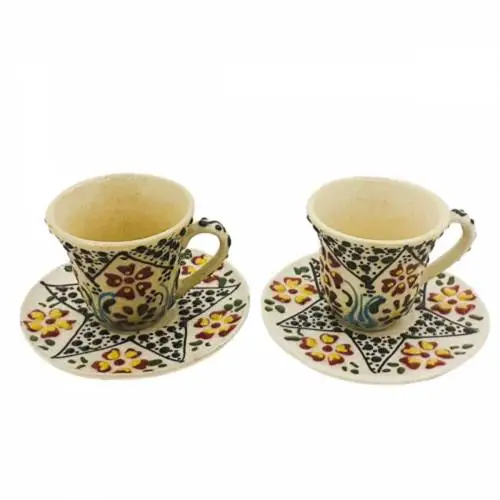 DOLBOVI 12 Piece Hand made Tile Dual Coffee Cup Set teaware cup tea handmade bowl beautiful mugs turkish tea set vintage Saucer creative Latte Cup free shipping products service coffee Weights undefined kubki do kawy d