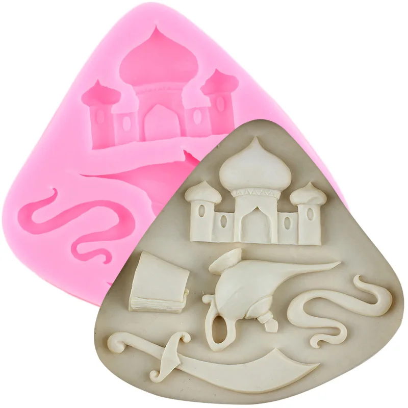 Castle Teapot Love Heart Lock Key Lips Silicone Mold Cupcake Topper Fondant Molds Cake Decorating Tools Chocolate Gumpaste Mould