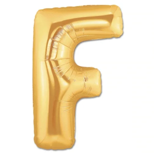 F Letter Foil Balloon Gold Color 40 Inches 431621105