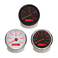 ELING 85mm Car Marine Tacho Meter with LCD Hourmeter 3000 4000 6000 8000 RPM  Boat Tachometer 12V/24V Red Backlight