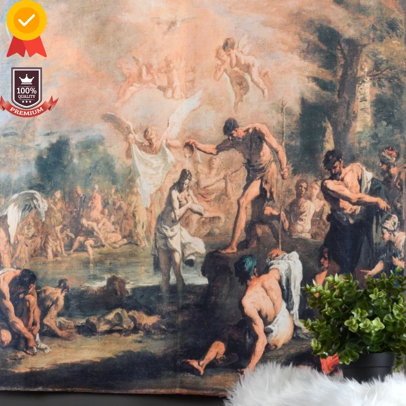 The Baptism Of Christ Wall Covering home decoration accessories one piece Picture Canvas Badges Posters kitchen Room ornaments