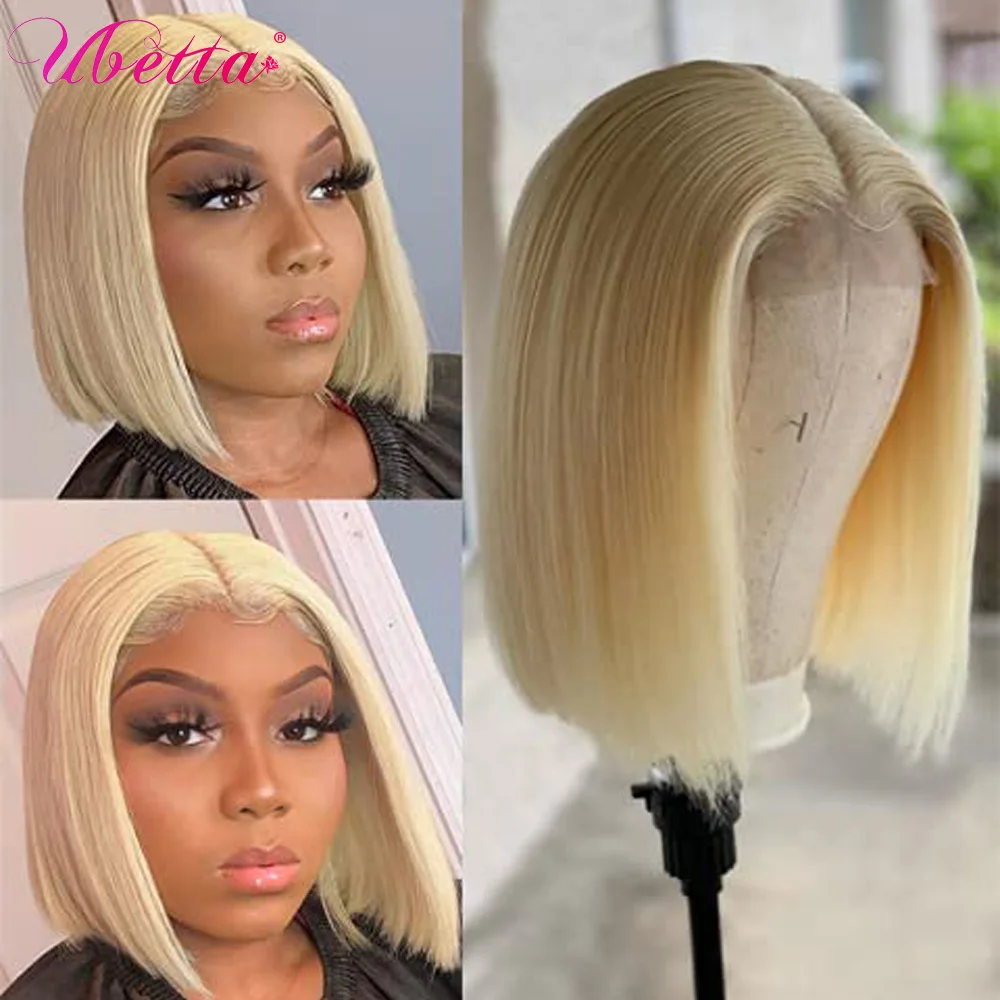 

613 Blonde Lace Front Bob Wig 13x4x1 T Part Lace Frontal 613 Short Bob Wig Blonde Lace Front Human Hair Wigs Wigs With Baby Hair