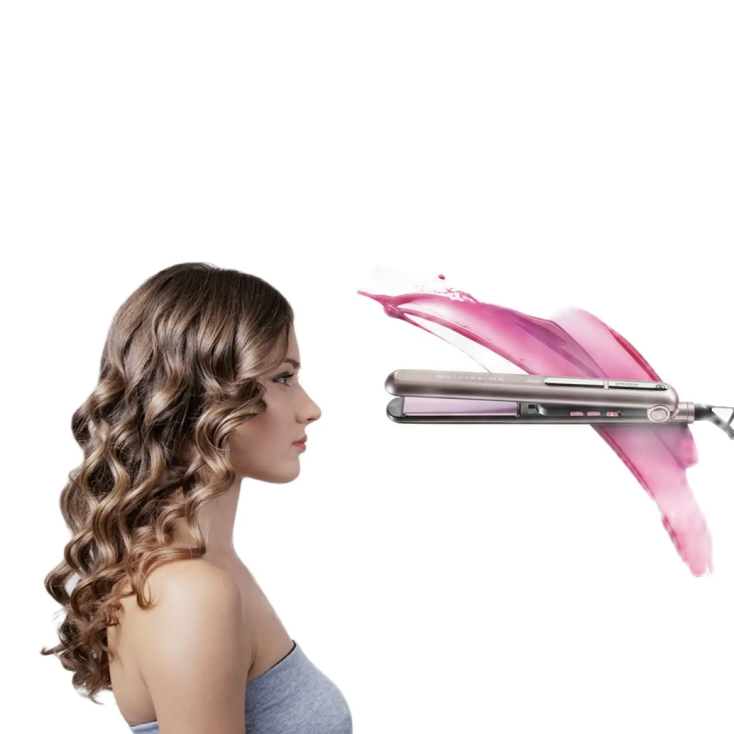 Arzum Bellissima Creativity Glossy Straightening Irons Fast Warm-Up Thermal Performance Professional Tourmaline Ceramic Heating