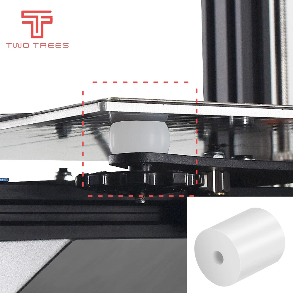 High Temperature Silicone Solid Spacer Hot Bed Leveling Column For CR-10 CR10S Ender-3 Prusa I3 3D Printer Parts Blu-3