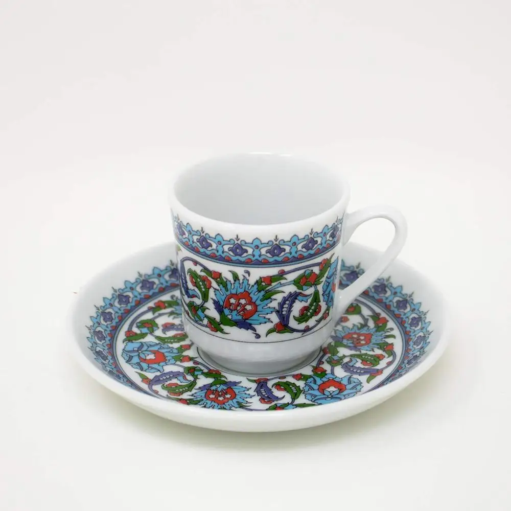 Güral Porcelain Turkish Coffee Cup and Saucer