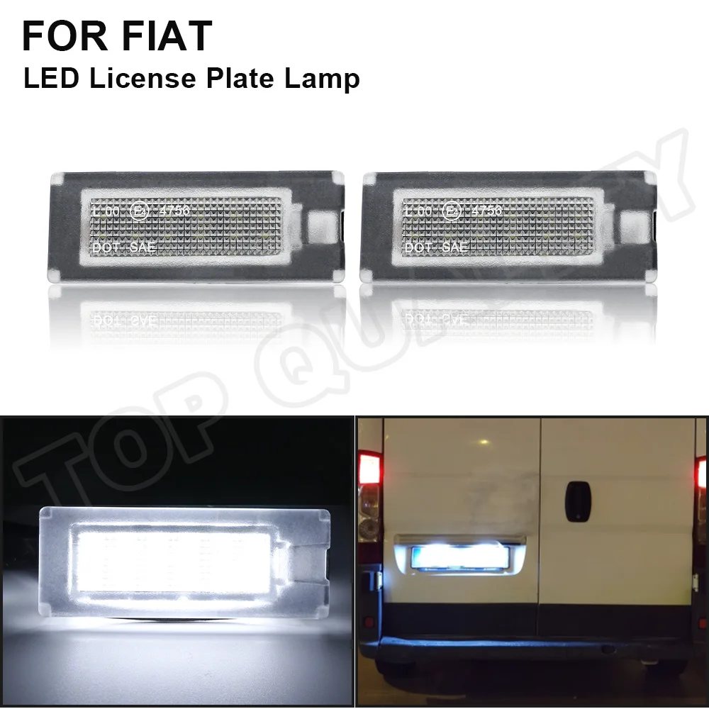 

2Pcs LED License Plate Light For Fiat Ducato Bus box Number Plate Lamp For Citroen Jumper Bus box For Peugeot Boxer bus box