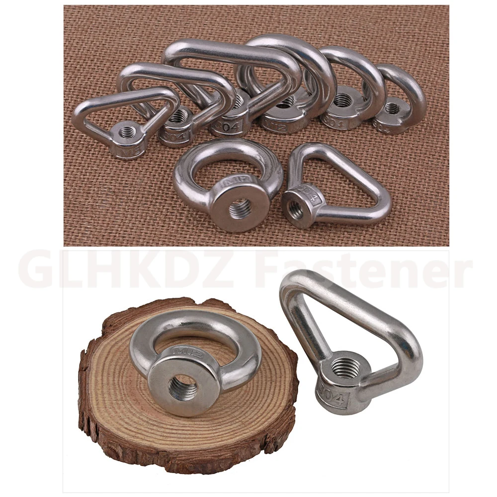 M3 M4 M5 M6 M8 M10 M12 M14-M24 Lifting Eye ด้ายแหวน Nut Marine เรือแหวน Loop สำหรับสายเชือก304 A2สแตนเลส