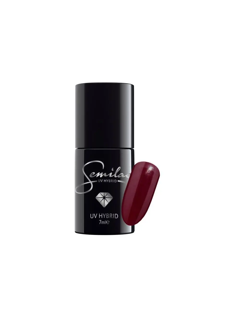 Semilac Classic Wine 028 semi-permanent coverage, UV hybrid nail polish texture Gel