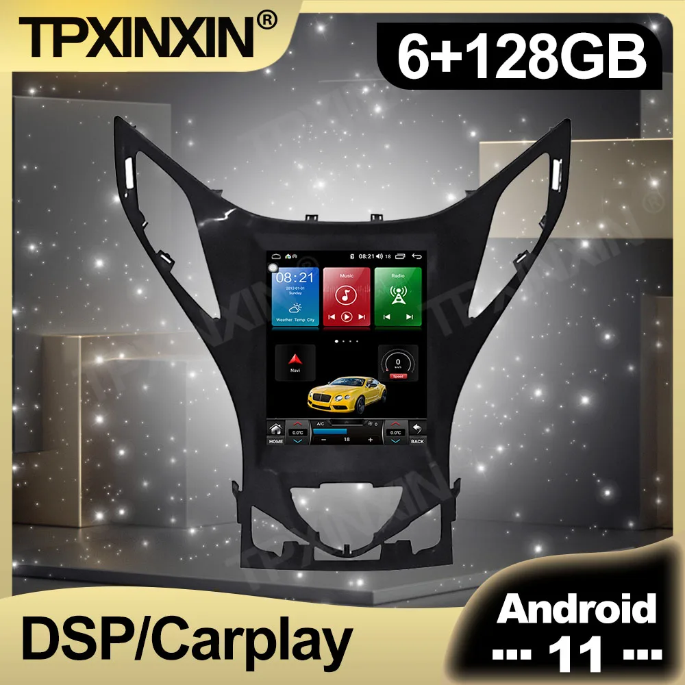 

Octa-Core Авторадио для Hyundai Azera 2011 - 2016 CarPlay Android 11,0 Tesla Style автомобильное радио мультимедийный плеер Navi Stereo GPS