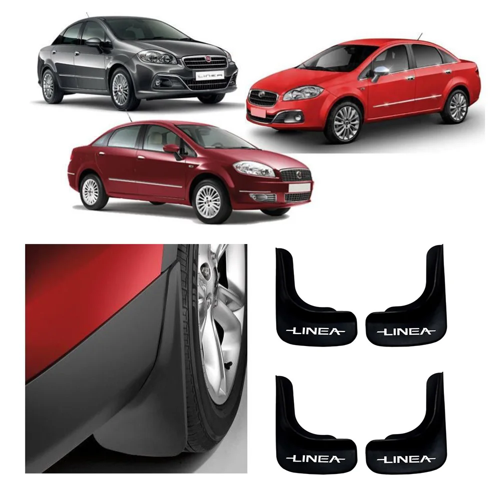 

For Fiat Linea Mudguards 4 Pcs All Models Flexible Plastic Mudflaps Fender A+ Quality Automotive Accessory Tuning