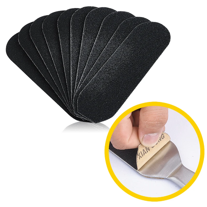 BNG 1/20pcs #80 180 Care Refill Nail Files Buffer Replacement Foot Sandpaper For Stainless Metal Handle Remover Grinding Tool