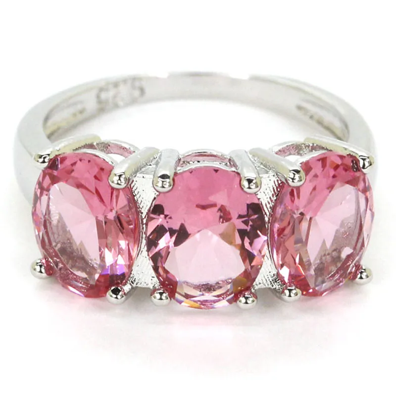 Buy 3 Get 1 Free 20x9mm Jazaz 3.2g Pink Morganite Kunzite Smokey Quartz Daily Wear 925 Solid Sterling Silver Rings