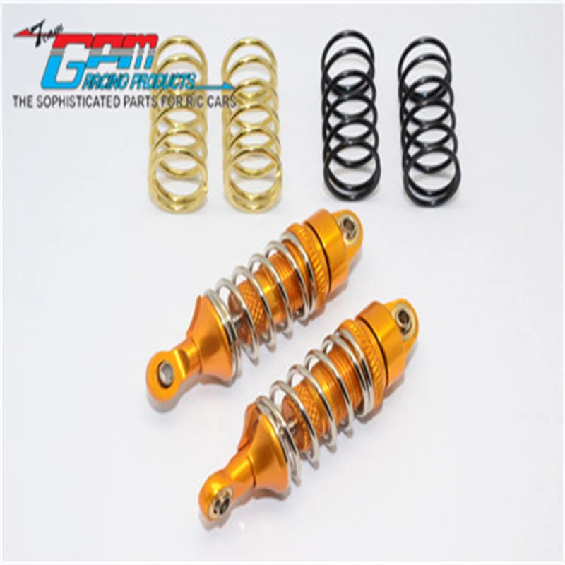 GPM ALLOY FRONT/REAR ADJUSTABLE SPRING DAMPER-1PR SET FOR TRAXXAS 1/16 MINI E-REVO MINI SLASH  MINI SUMMIT Upgrade