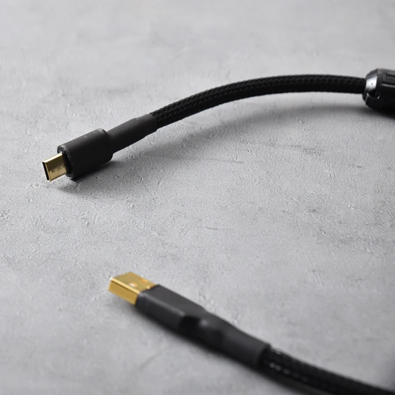 Kabel usb wysokiej jakości kabel hifi USB podwójny pierścień magnetyczny kabel warstwowy typu A do typu C / micro USB