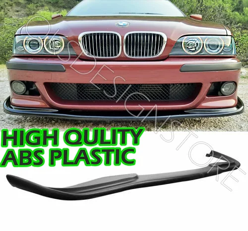 For BMW 5 Series E39 1996-2003 Hamman Style Front Bumper Lip Glossy Black Splitter Diffuser Lip Body Kit Spoiler