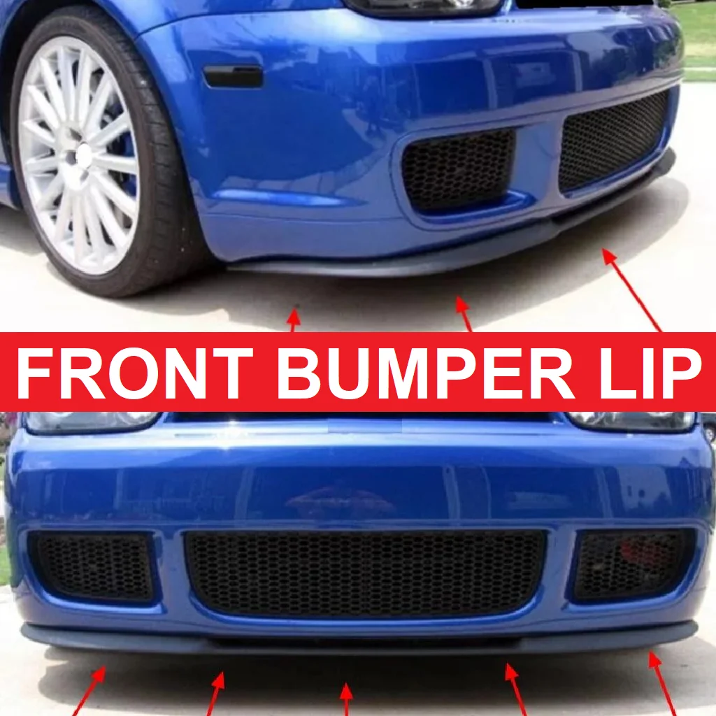 For Volkswagen Golf MK4 R32 CUPRA R FRONT SPOILER BUMPER LIP Euro Spoiler Lip Universal 3 pcs Body Kit Splitter Car Accessories