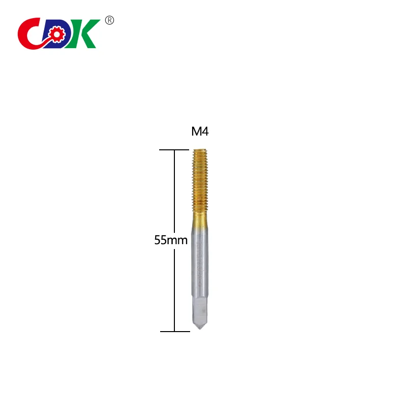 1Pcs M4 Roll Form Tap Ti-coated HSS Right Hand Tap Drill Hand Tools Screw Thread Metric Plug Taps