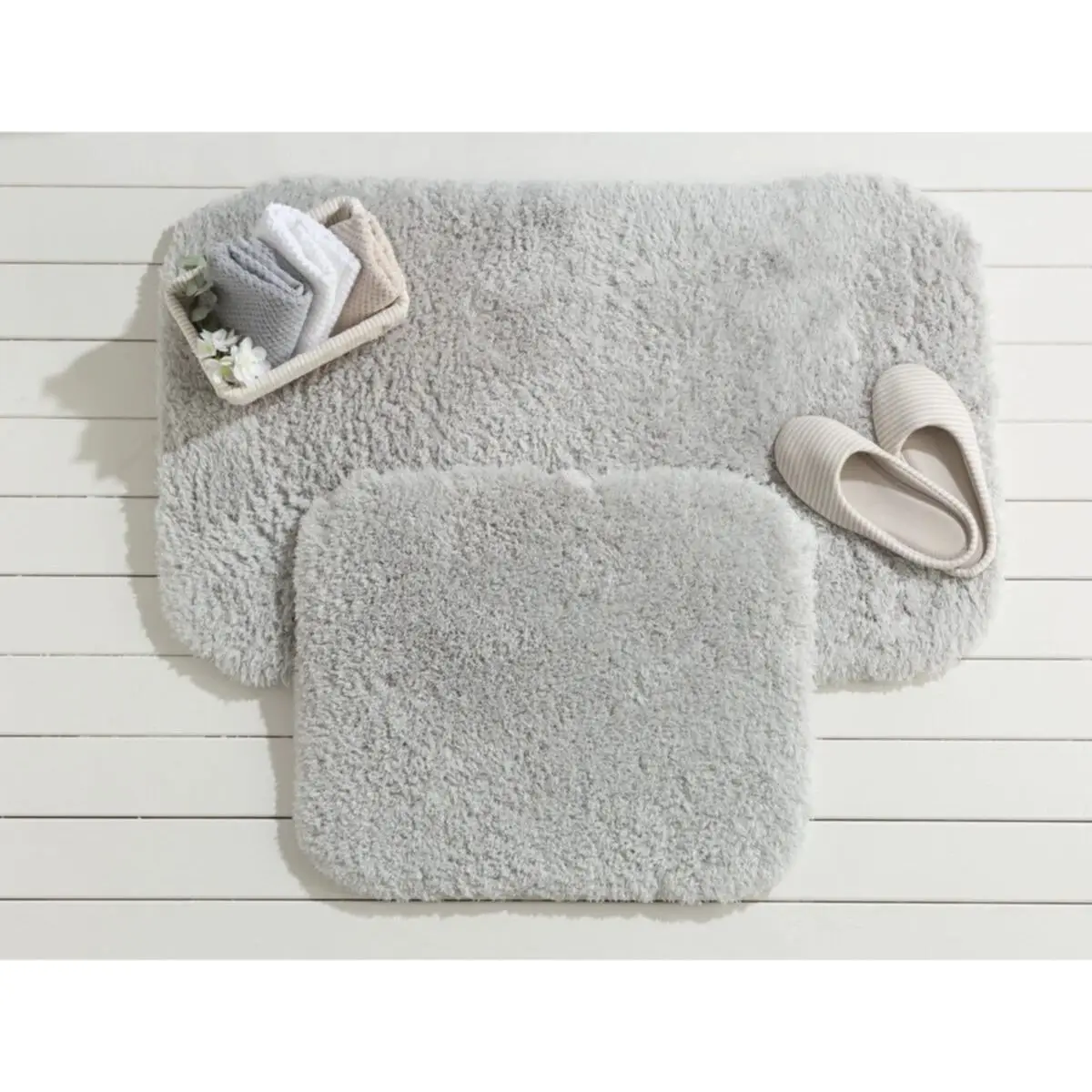 Sheep Bath Mat - Gray - 50x80 + 45x50 Cm Super Absorbent Floor Mat Anti Slip drying Bathroom Mat Floor Carpet Easy To Clean Home