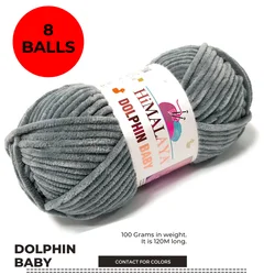 Himalaya Dolphin Baby 8 Pcs Soft Velvet Yarns for Knitting and Crochet Thread Knitted Doll DIY Scarf Blanket Sweater Amigurumi