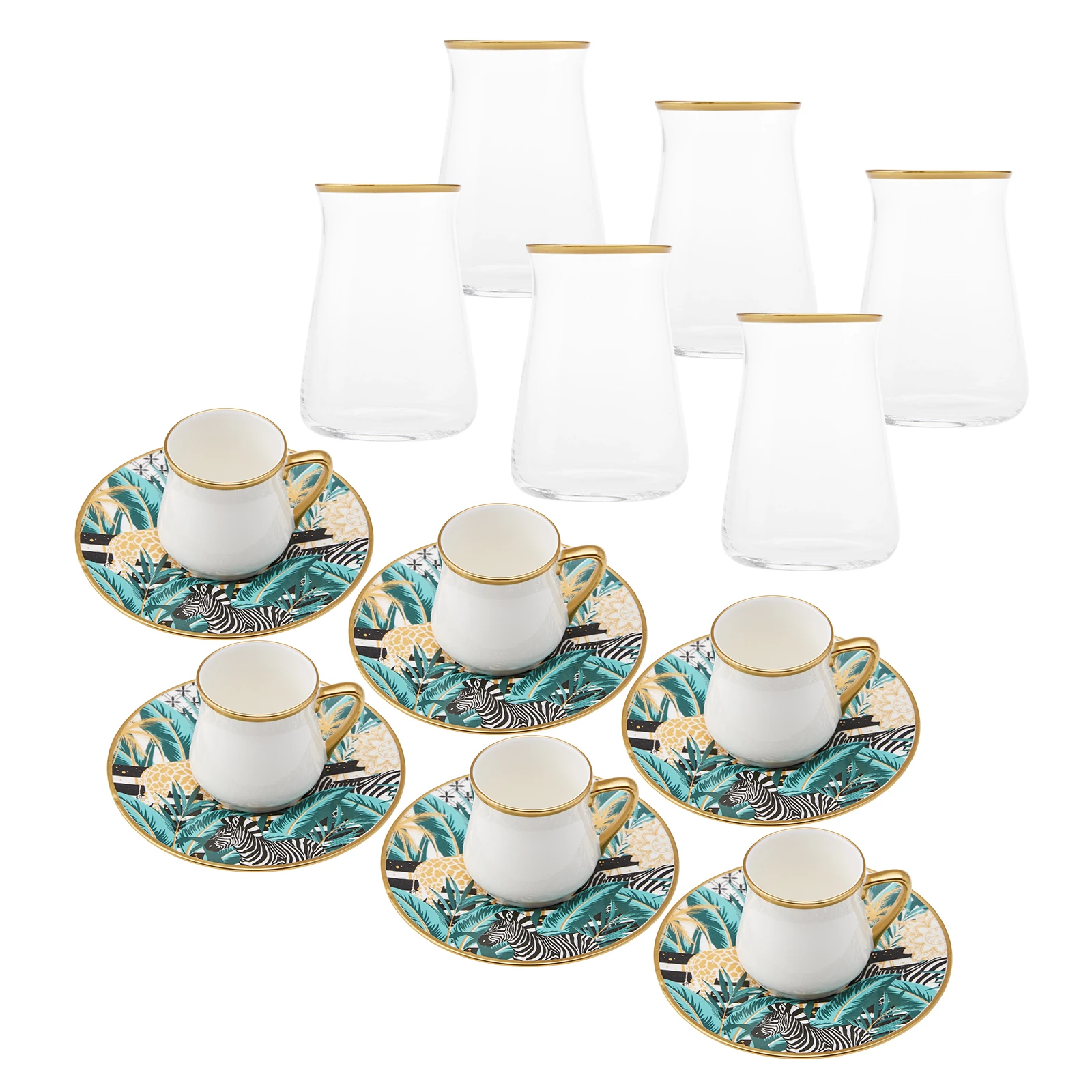 Emsan Amazon 18 Pieces Tea Coffee Set