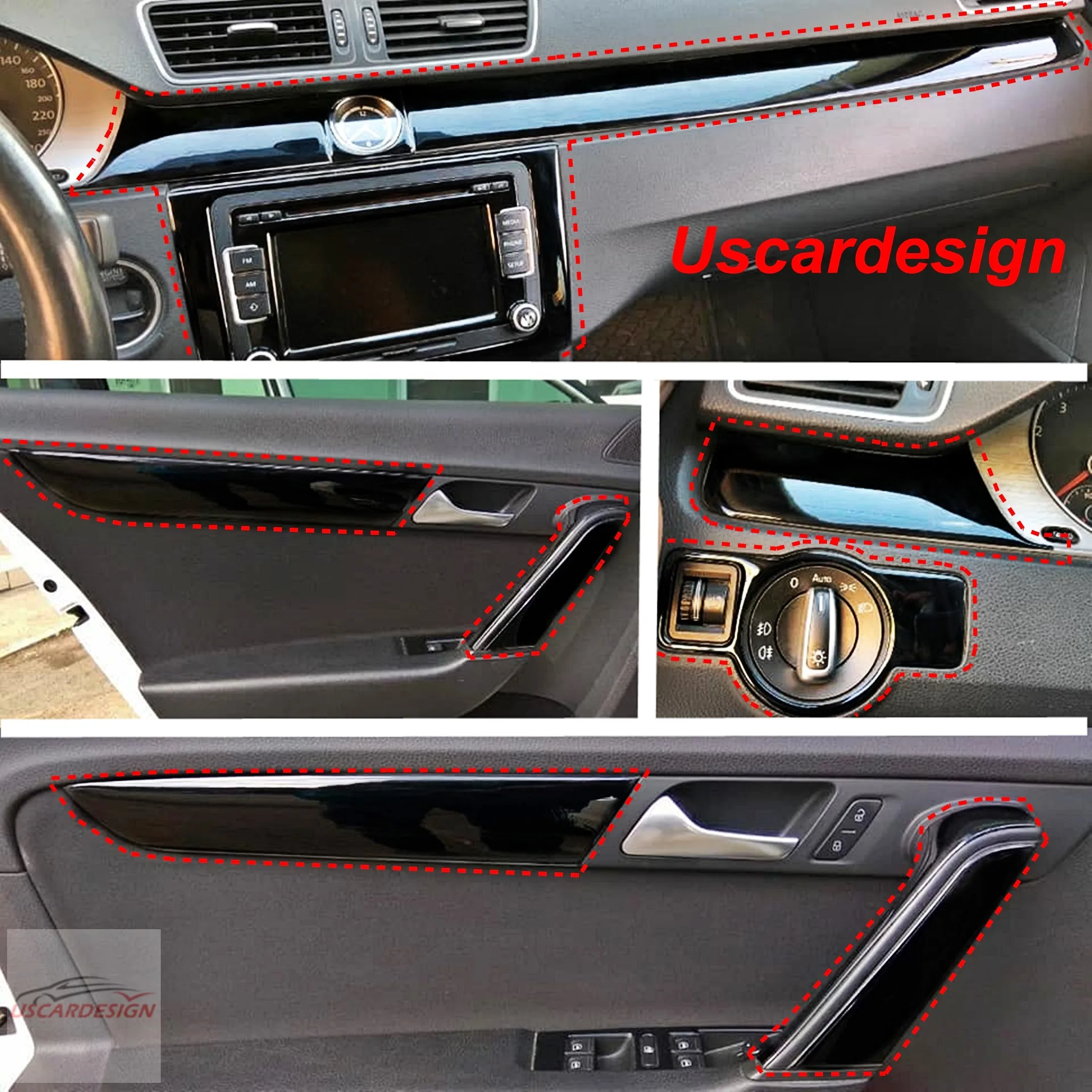 Interior Styling Full Set For Passat B7 - B7,5 - CC (2010-2014), Automobile Accessories, Trim Decors, Dashboard Cover,